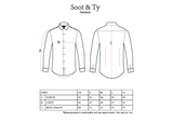 Soot and Ty Blue Fan Print Slim Fit Shirt