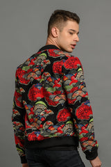 velvet reversible Statement bomber jacket for men